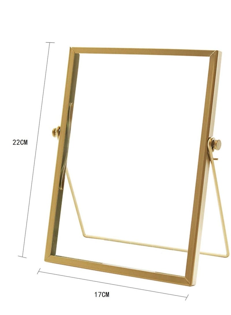 BUPY 22*17CM Picture Frames,Gold Photo Frame Decor with Plexiglas Cover High Definition Glass Desk Pictures Display - Image 4
